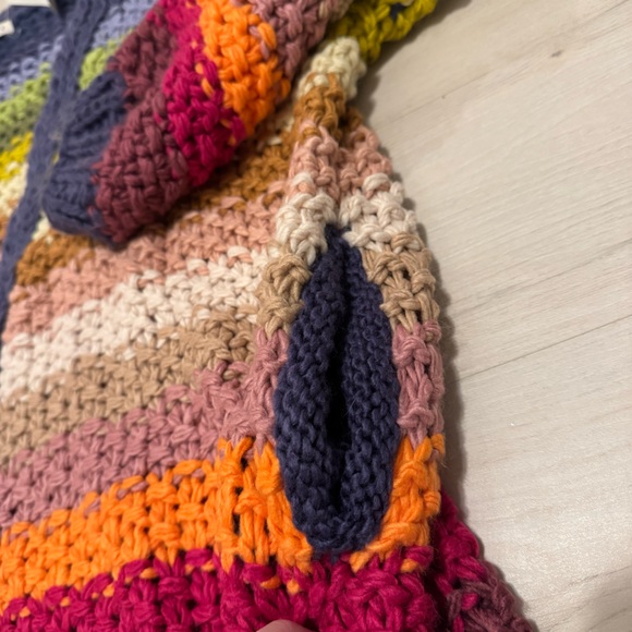 Three Bird Nest Colorful Striped Cardigan - Picture 3 of 6